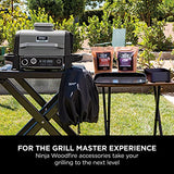 Ninja Woodfire Electric BBQ Grill & Smoker, 7-in-1 Outdoor Grill & Air Fryer, Roast, Bake, Dehydrate, Uses Woodfire Pellets, Weather Resistant, Non-Stick, Portable, Electric, Grey/Black, OG701UK