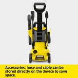 Kärcher K 2 Power Control Home pressure washer, pressure: max. 110 bar, flow rate: 360 l/h, area: 20 m²/h, water filter, weight: 4.0 kg, high-pressure gun, dirt blaster, spray lance, Home Kit